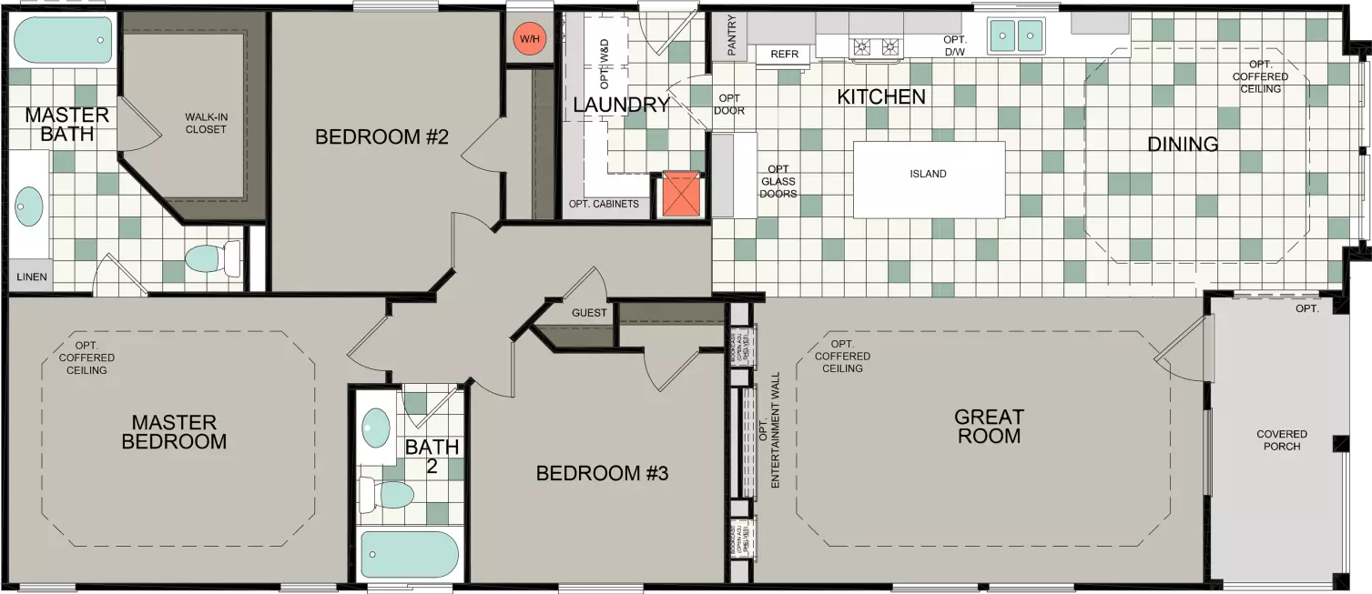 Kingsbrook kb-66 floor plan home features