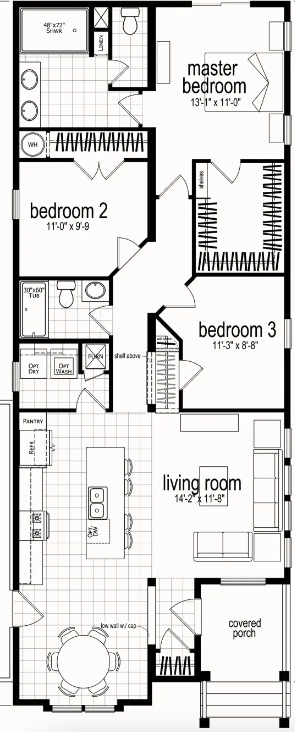Caribou floor plan home features
