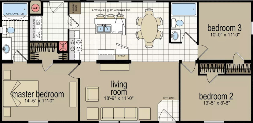 Redman 3483b floor plan cropped home features