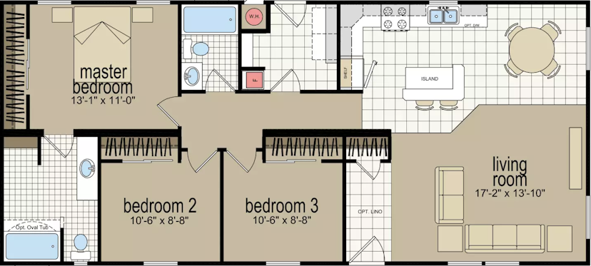 Redman 3523l floor plan cropped home features
