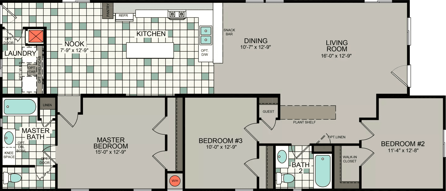 Bd 16 floor plan home features