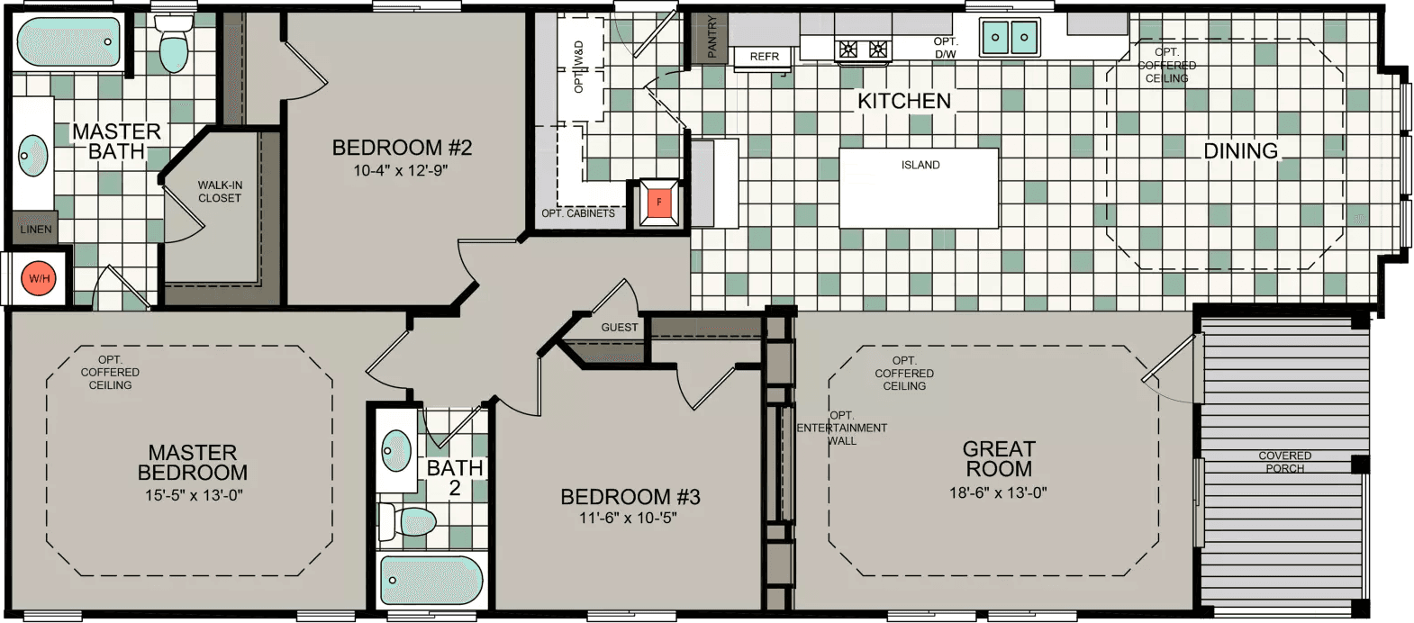 Kingsbrook kb-65 floor plan home features