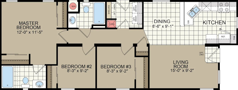Redman 8523k floor plan cropped home features