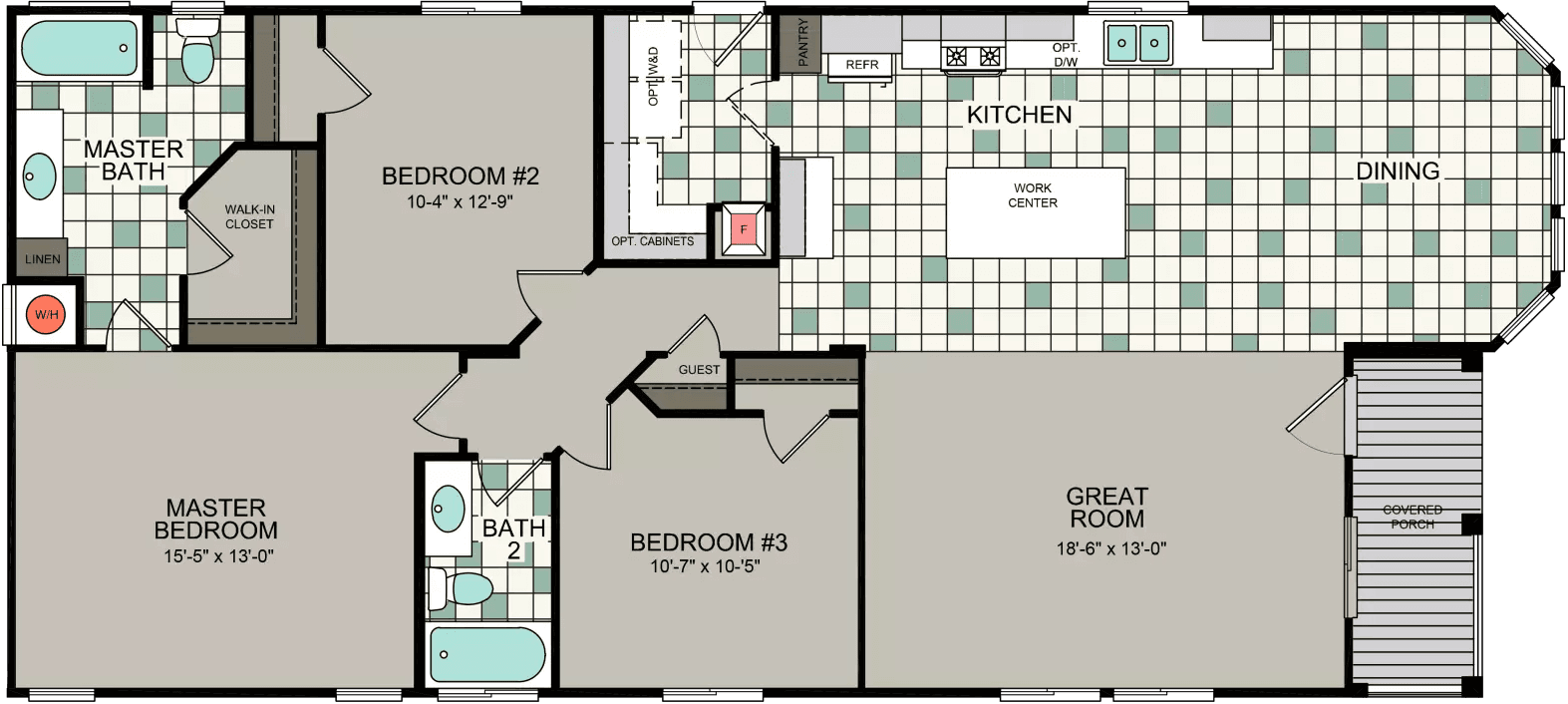 Kingsbrook kb-62 floor plan home features