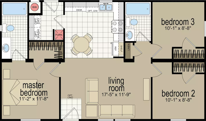 Redman 3403b floor plan cropped home features