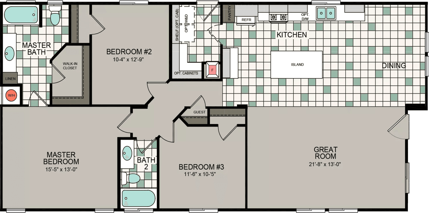 Kingsbrook kb-59 floor plan home features