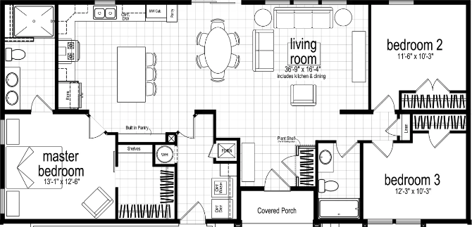 Sequoia floor plan home features