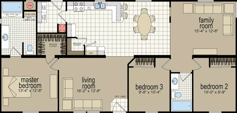 Redman 4563s floor plan cropped home features