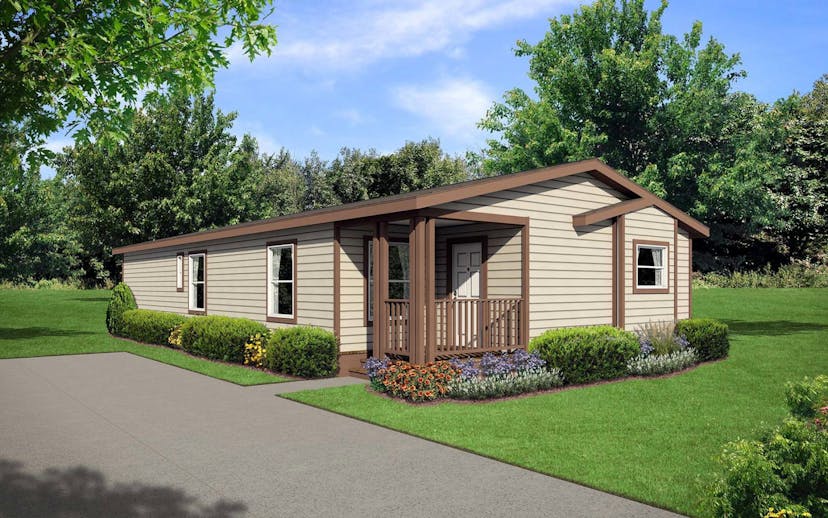 Redman 4563k hero, elevation, and exterior home features